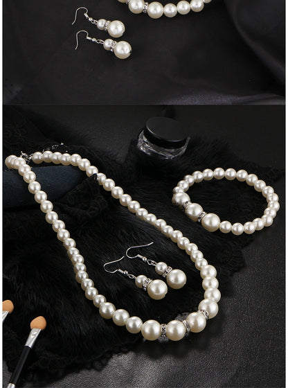 PEARL DIAMOND CRYSTAL SMYKKESETT