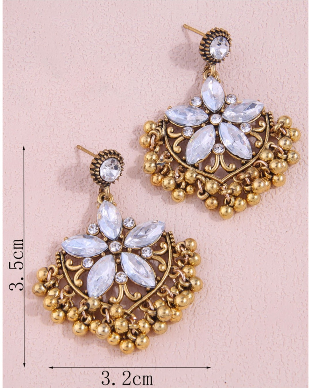 RETRO ETHNIC STYLE GOLD ØREPYNT