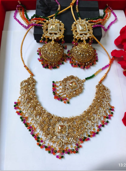 MULTI COLOR ZIRKON BRIDAL SET