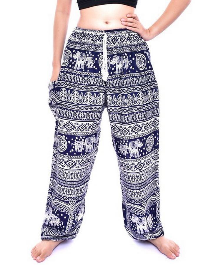 Harembukse Thai elefant med snøring Blå | Youtrend