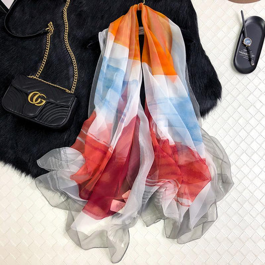 Luxus Chiffon skjerf i mix farger. | Youtrend