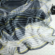 Luxus Chiffon skjerf Stripe Print Yellow | Youtrend