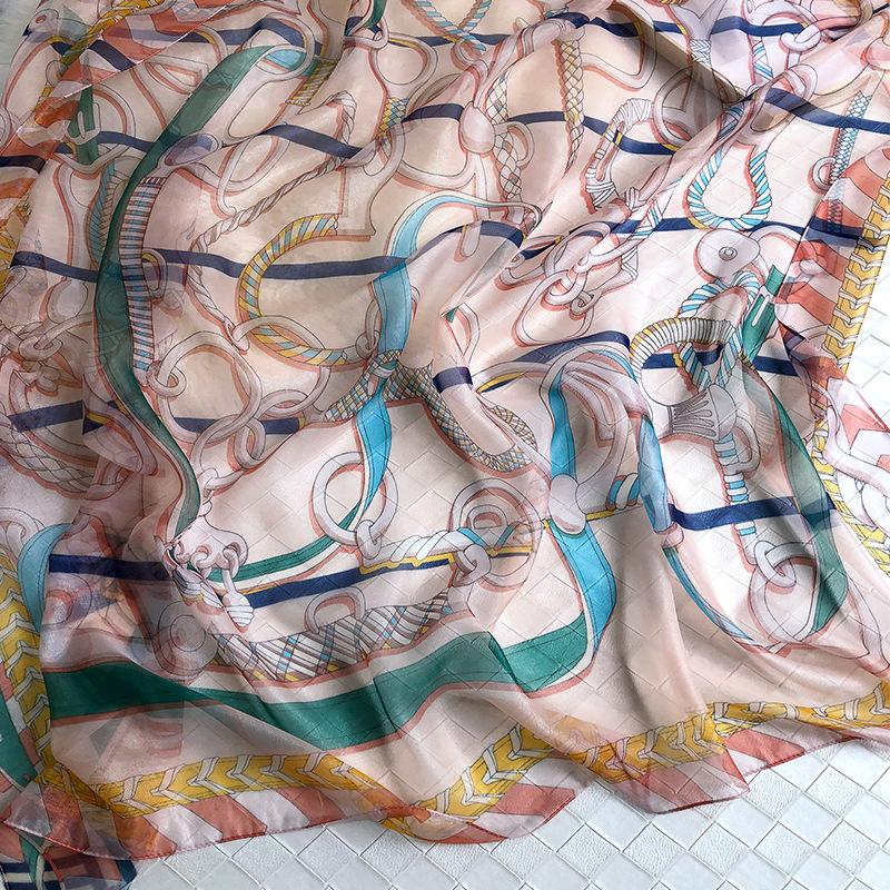 Luxus Chiffon skjerf mønstret Print Camel | Youtrend