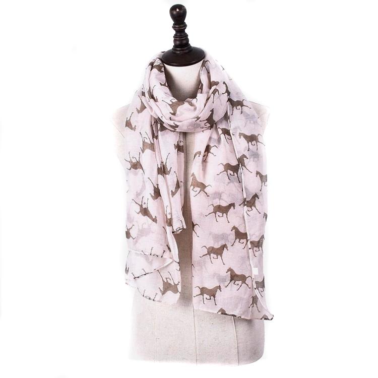 Skjerf Fashion Hestemotiv Kaki | Youtrend
