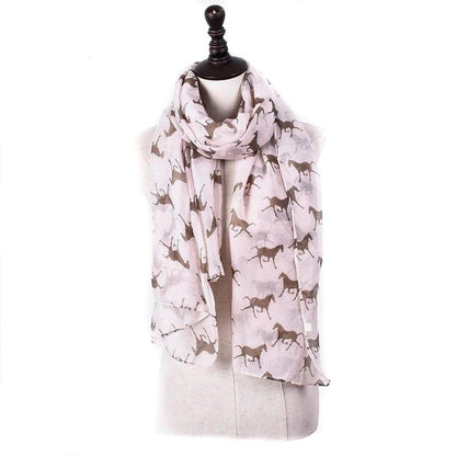 Skjerf Fashion Hestemotiv Kaki | Youtrend