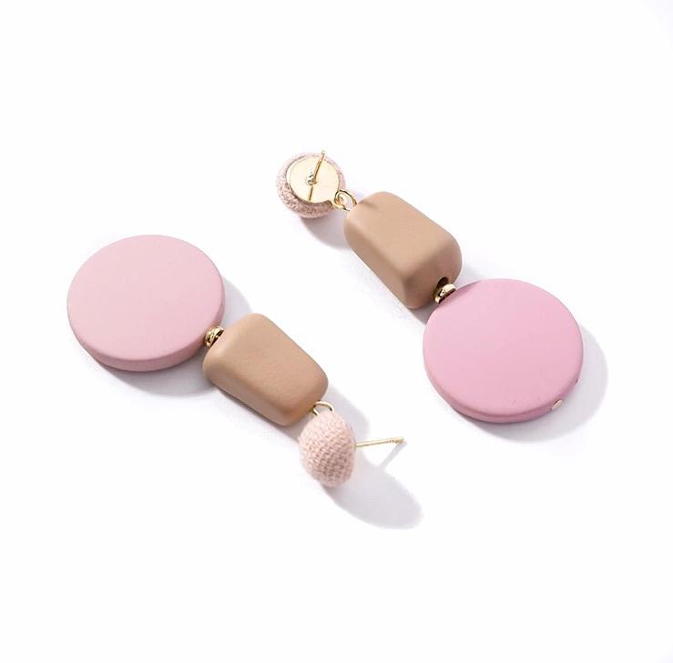 Øredobber Hoop Acryl Pink | Youtrend